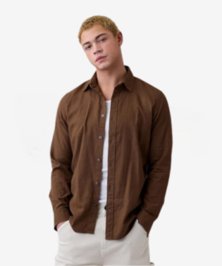 Men's Linen Long Sleeve Shirt Standard Fit