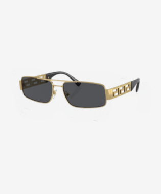 Man Sunglasses Gold Frame, Dark Grey Lenses