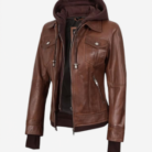Women - Real Lambskin Leather Bomber Jacket