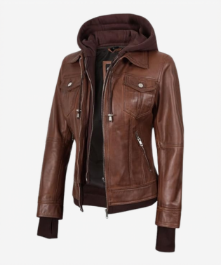 Women - Real Lambskin Leather Bomber Jacket