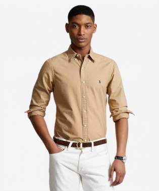 Men's Long Sleeve Slim Fit Oxford Button Down Shirt