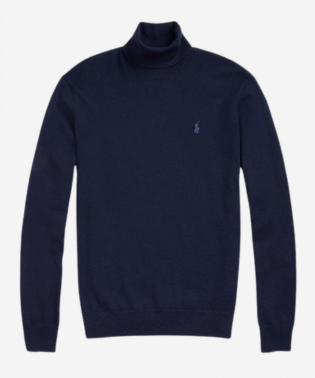 Men’s Washable Wool Turtleneck Sweater