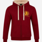 Fleece Hoodie - Sherpa-Lined with Crest, Winter Sweatshirt