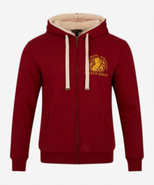 Fleece Hoodie - Sherpa-Lined with Crest, Winter Sweatshirt