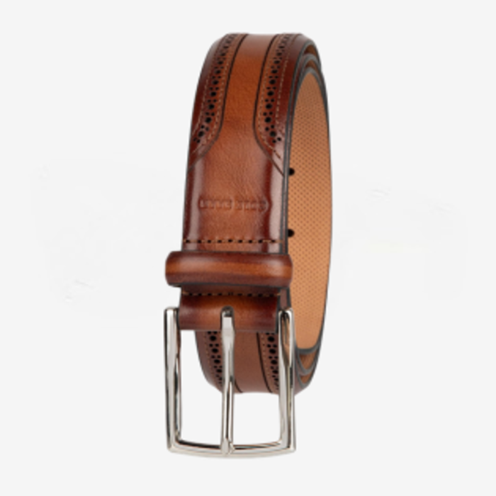 Men's Leather Dress Belt – Polished Brown