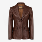 Leather Blazer Women Genuine Lambskin Leather Jacket Coat