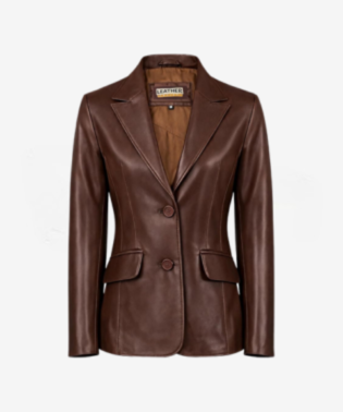 Leather Blazer Women Genuine Lambskin Leather Jacket Coat