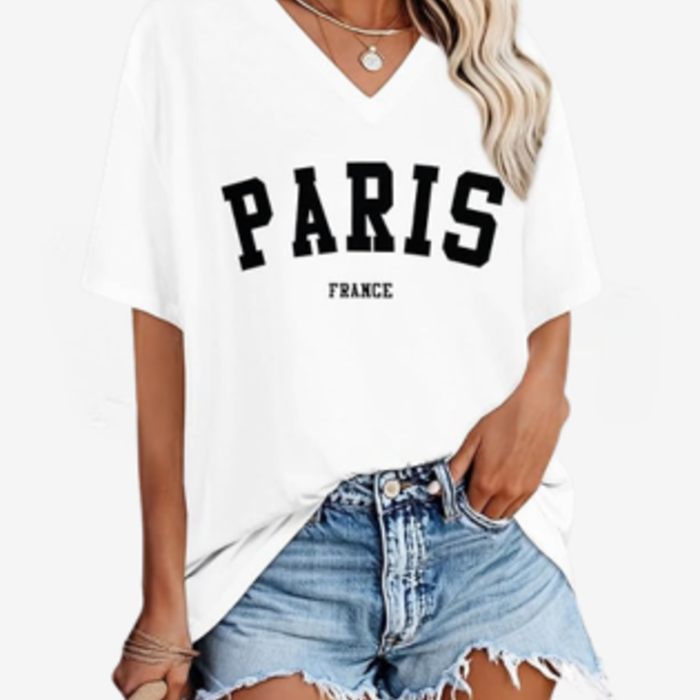 resized_image Women V Neck Short Sleeve Summer Casual Basic