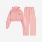 Tracksuit Matching Crop Top Hoodies