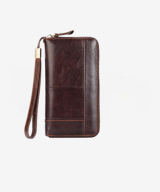 wallet, leather, brown, clutch, zipper, stylish, premium, fashion, men, accessory
