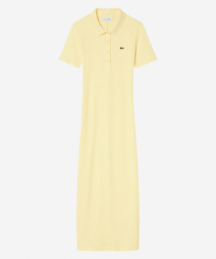 Women's Long Ribbed Cotton Polo Dress