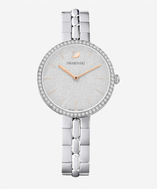 Watch, Clear Crystals, Rose Gold